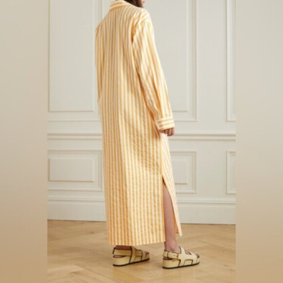 THE FRANKIE SHOPCala Striped Cotton-poplin Midi Shirt Dress - Picture 2 of 12